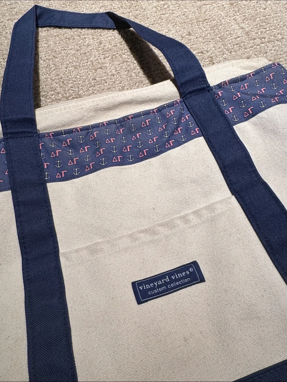 Vineyard Vines custom Delta Gamma tote bag